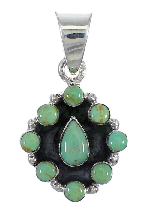Southwestern Silver Turquoise Pendant YX75699